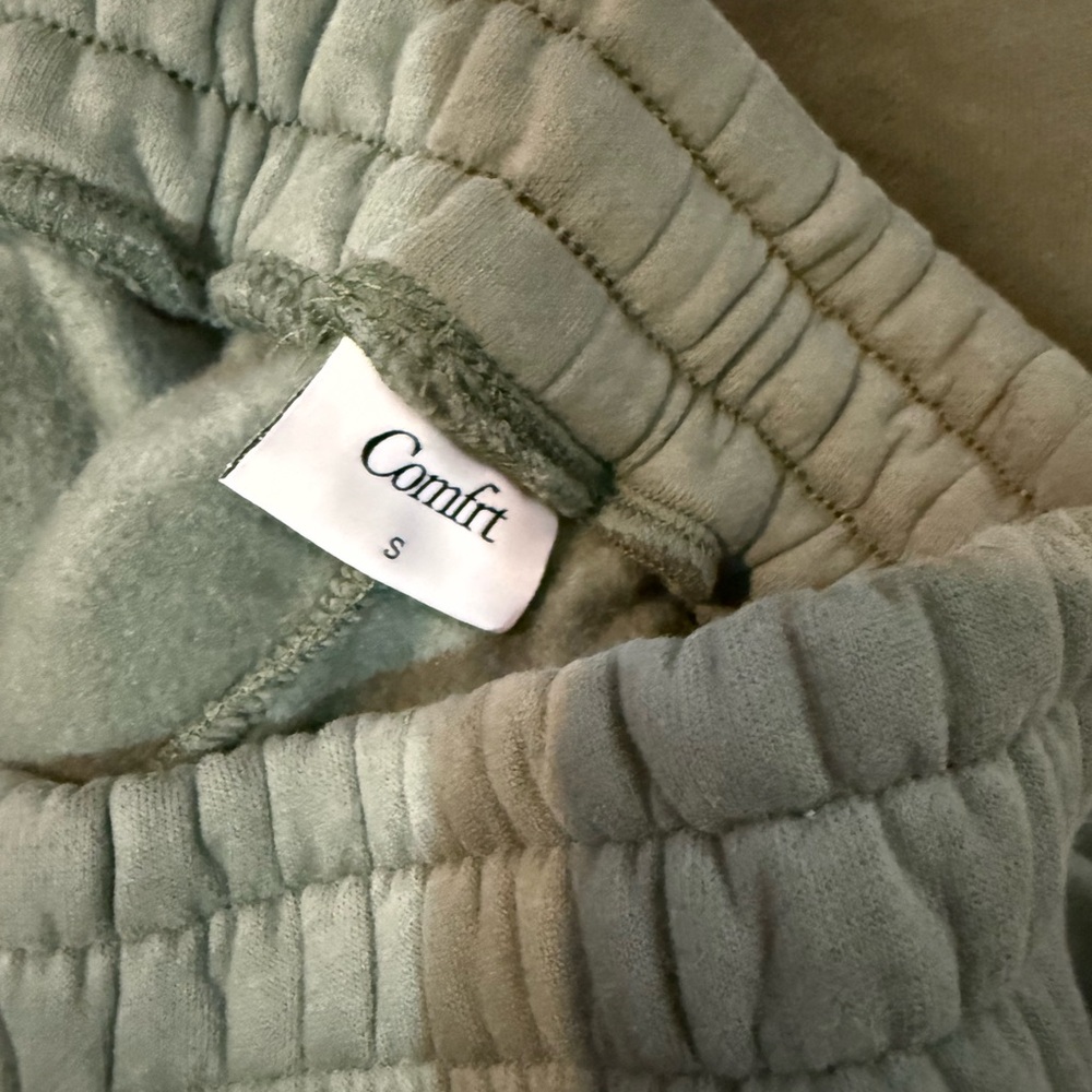 Comfrt Minimalist Hoodie/Straight Leg Sweatpants bundle.Forest Green,Small. NEW! - Picture 6 of 9